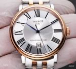 Swiss Quality Tissot Carson T122 Two Tone Rose Gold Watch 40mm for Men